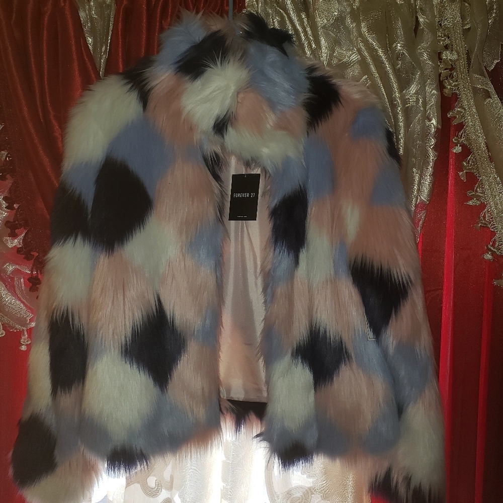 Faux fur jacket